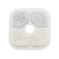 Square Pet Fountain Filters with four compartments for clean, efficient fountain filters