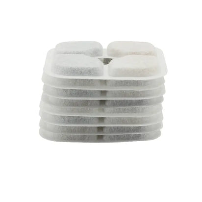 Stacked Pet Fountain Filters cartridges for clean water and fresh drinking experience