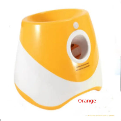 Orange and white Pet Tennis Pitching Ball Machine for dogs tennis pitching ball training