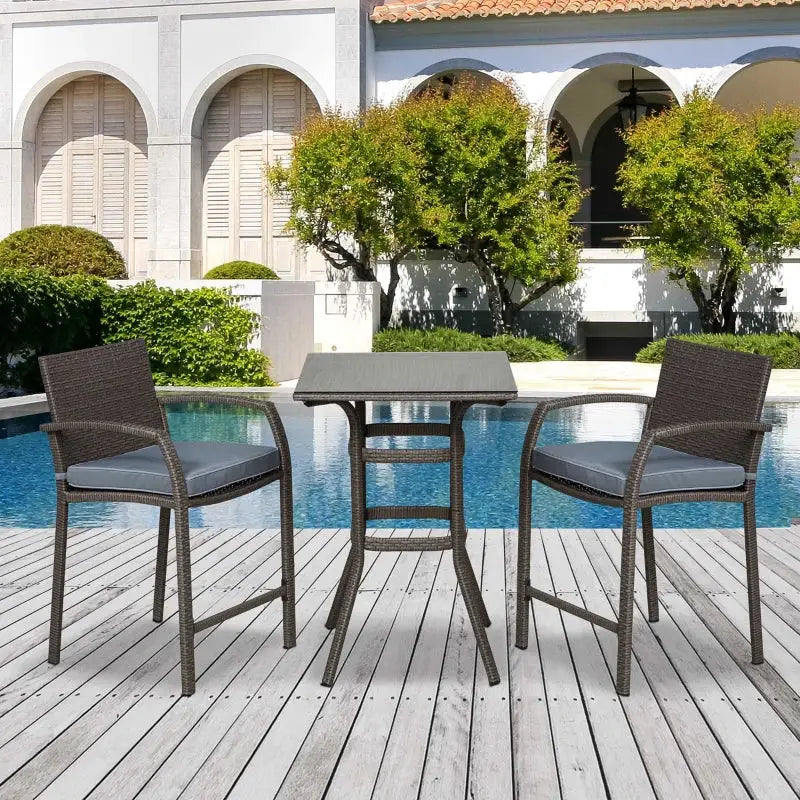 Outdoor bar set.