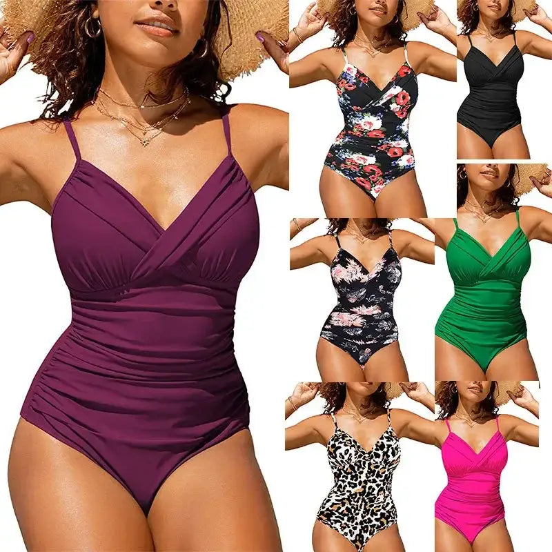 Women’s one-piece swimsuit assortment.