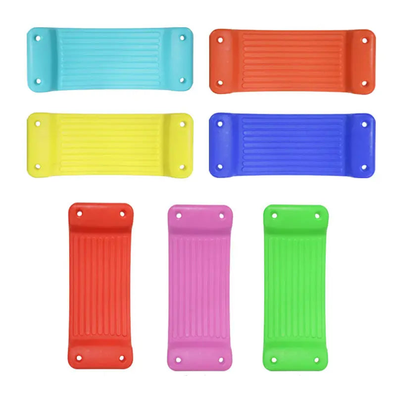 Colorful plastic outdoor kids curved swing seats for safe, fun backyard play