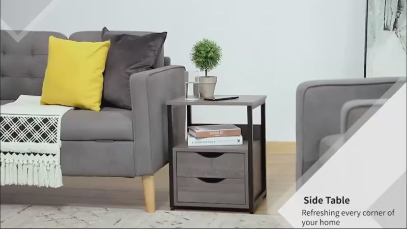 Grey Nightstand
