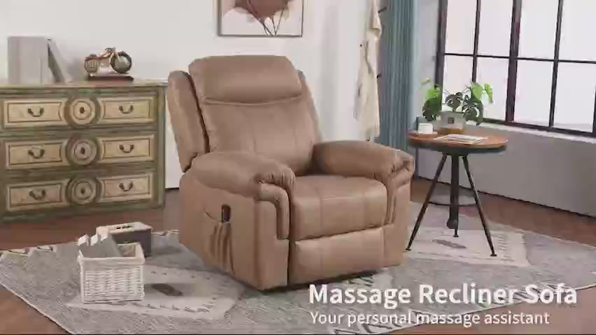 Manual Recliner Chair with Vibration Massage