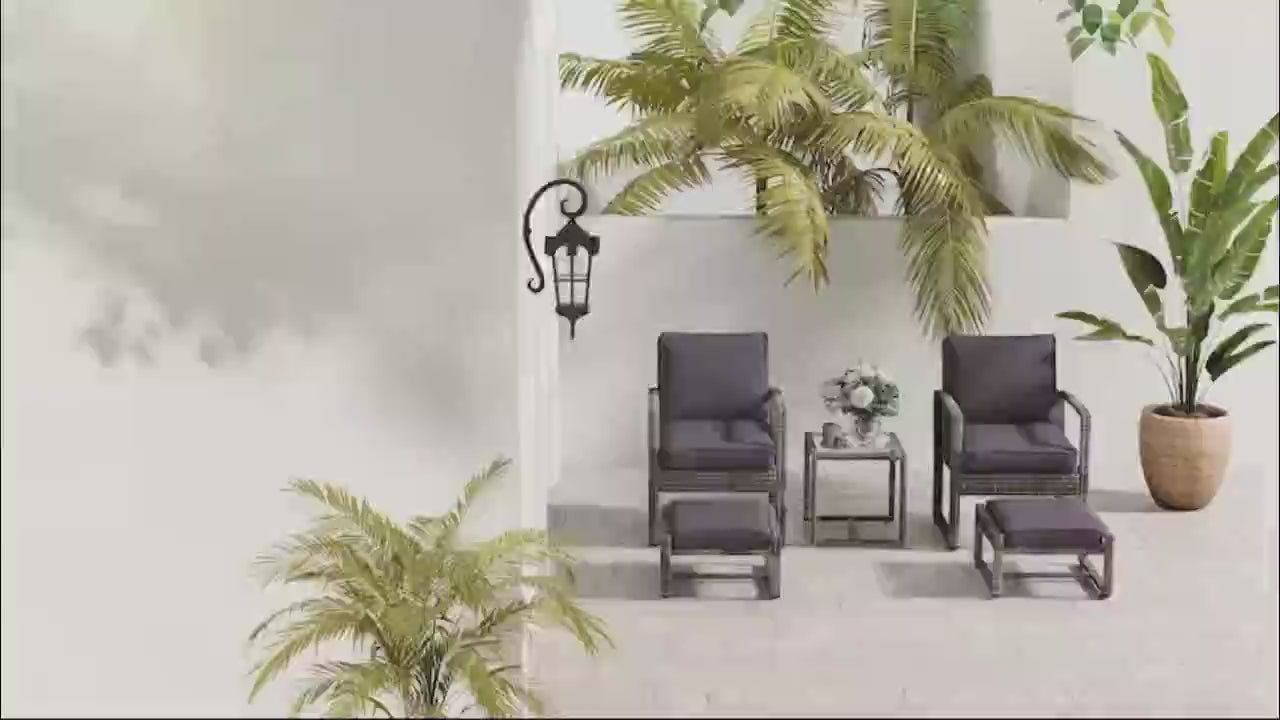 5-Piece Wicker Patio Furniture Set