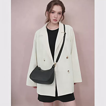 Solid Color Commuter Crossbody Bag