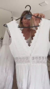 VCAY Hollow Out Lace Dress