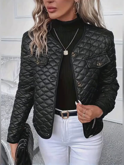 Black Cotton Short Jacket