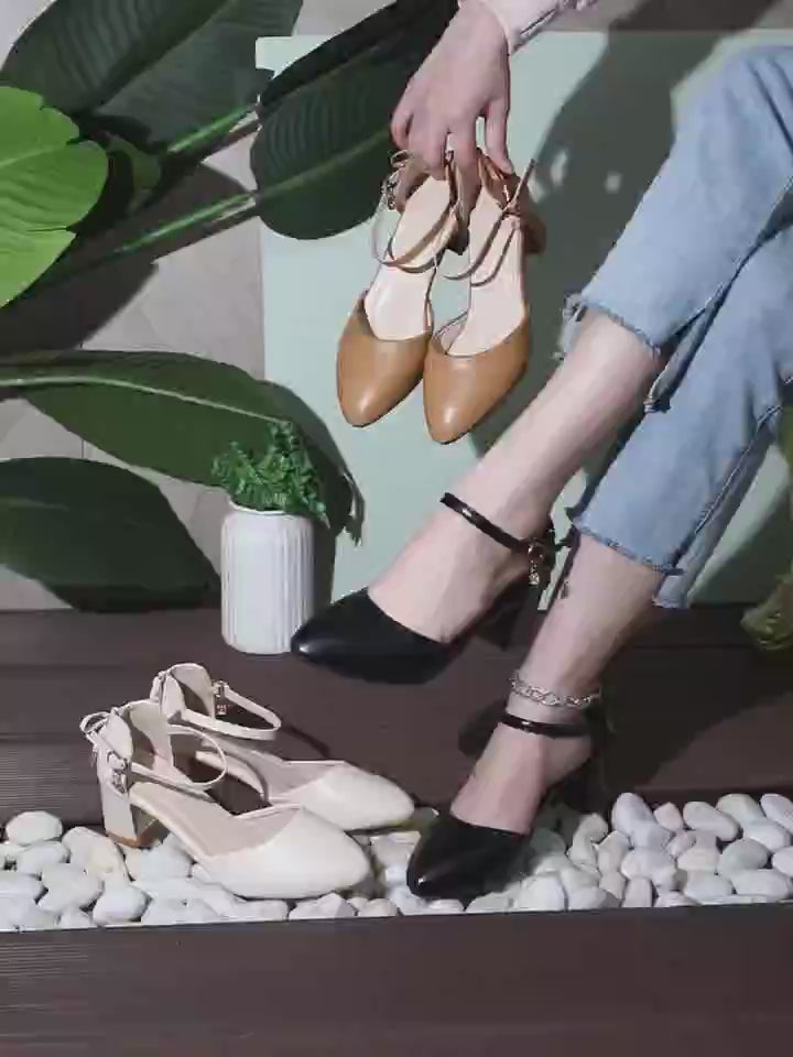Baotou Block High Heels