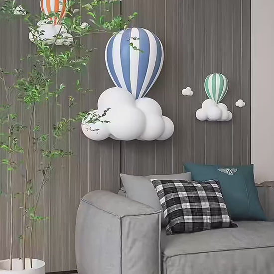3D Stereo Hot Air Balloon Wall Hanging