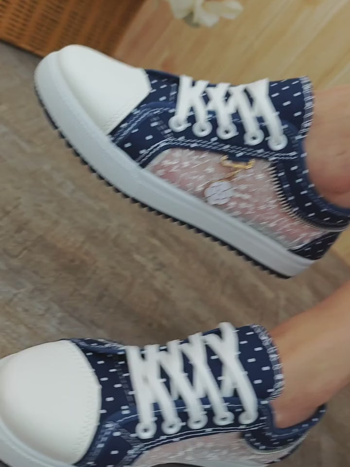 Hollow Mesh Casual Canvas Sneakers
