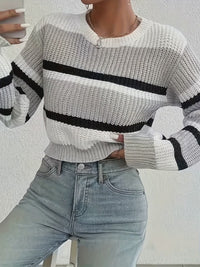 Drop Shoulder Knitted Butterfly Sleeve Sweater