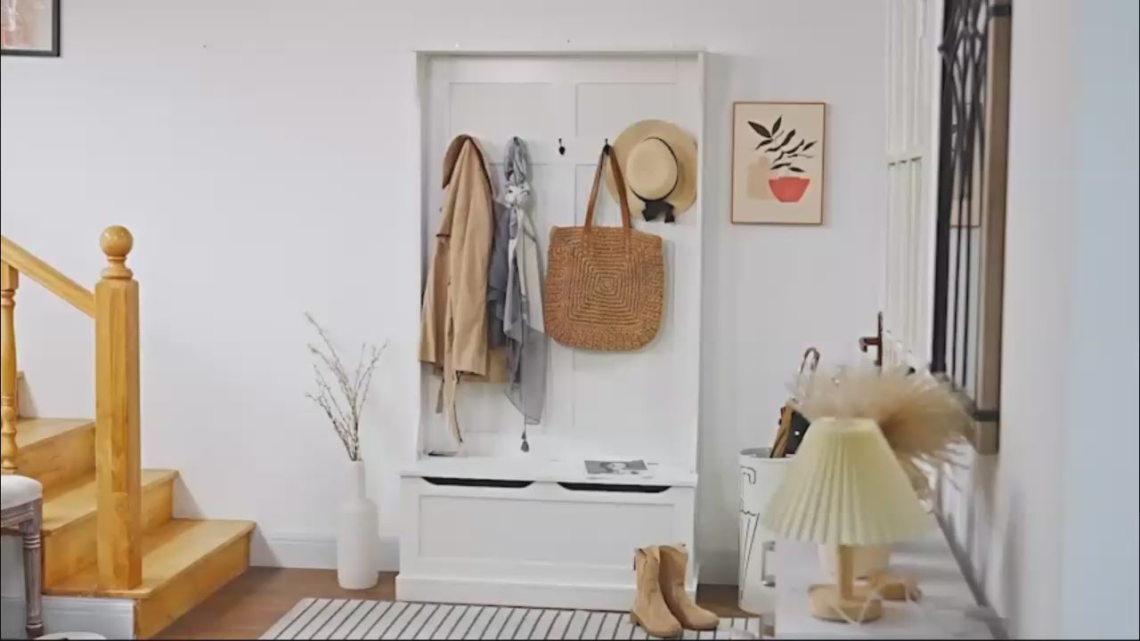 3-in-1 Hall tree Bench