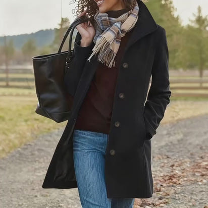 Tweed  Mid-length Multi-Button  Jacket