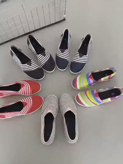 Striped Casual Rocker Canvas Shoes