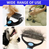 Professional pet deshedding brush for dogs for easy grooming and hair removal