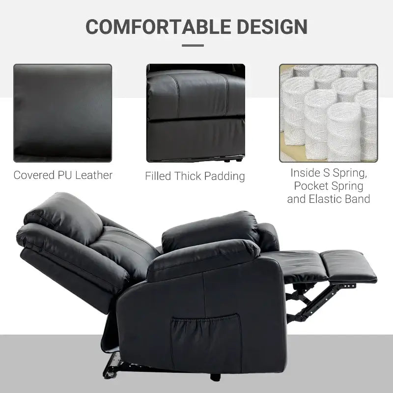 PU Leather Reclining Chair - sleek-selections