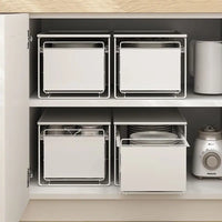White pull-out kitchen storage shelves cabinets for double sink organization and storage