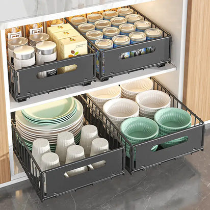 Pull Out Kitchen Storage Shelves for organized kitchen storage space and efficient shelves