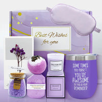 Purple Spa Set With Cup-Candle - sleek-selections