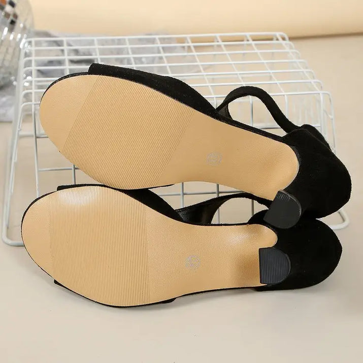 Rear Zipper High Heel Shoes - sleek-selections