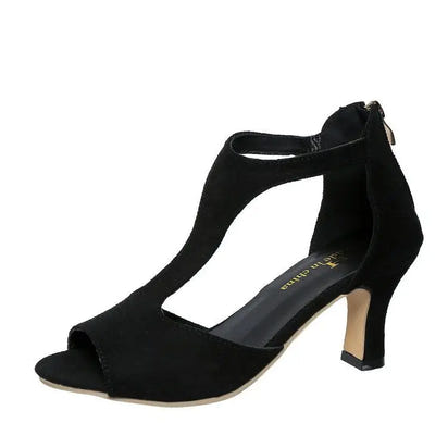 Rear Zipper High Heel Shoes - sleek-selections