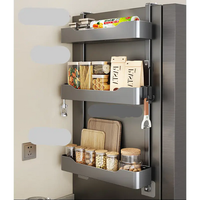 Refrigerator Side Magnetic Multi-Functional Storage Racks - sleek-selections