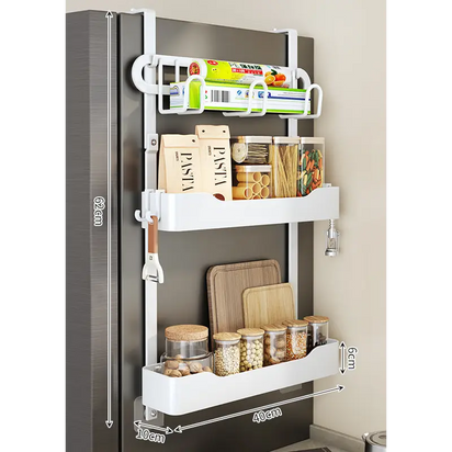 Refrigerator Side Magnetic Multi-Functional Storage Racks - sleek-selections