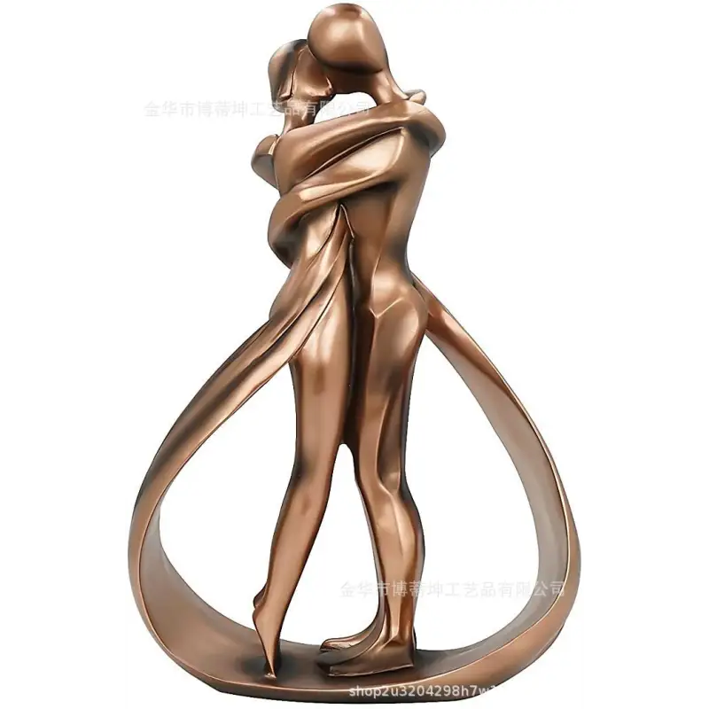 Resin Hug Kiss Statue Ornament - sleek-selections