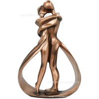 Resin Hug Kiss Statue Ornament - sleek-selections