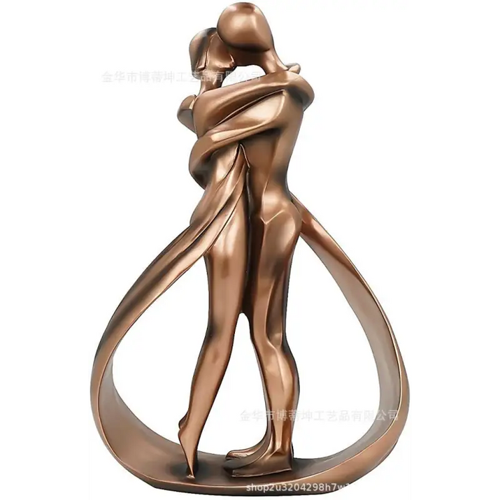 Resin Hug Kiss Statue Ornament - sleek-selections