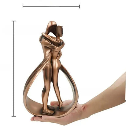 Resin Hug Kiss Statue Ornament - sleek-selections