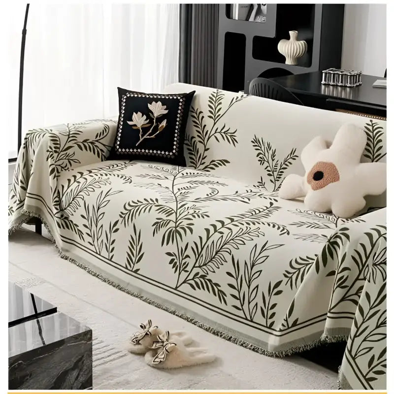 Floral-patterned retro universal chenille chenille anti-slip couchcover for sofa protection