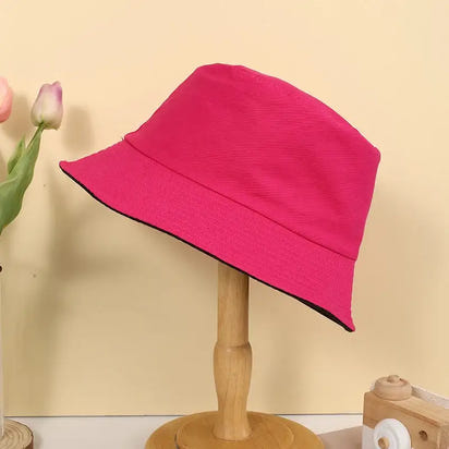 Reversible  Unisex solid color double-sided fisherman hat - sleek-selections