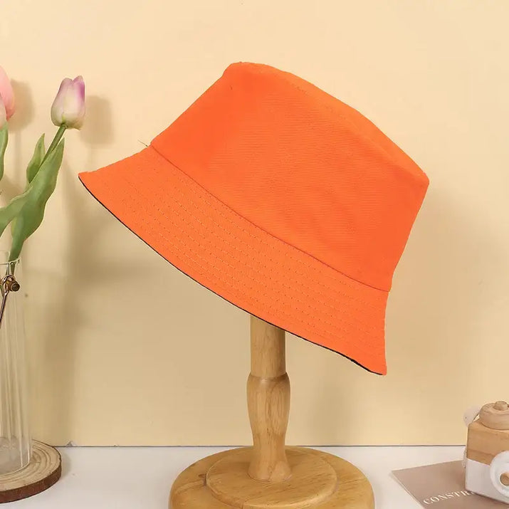 Reversible  Unisex solid color double-sided fisherman hat - sleek-selections