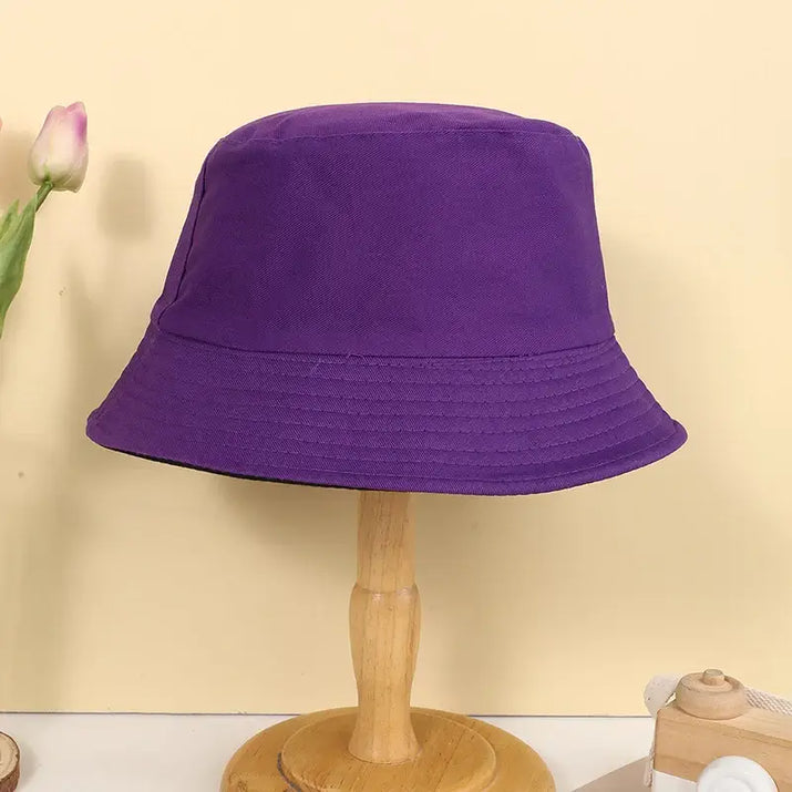 Reversible  Unisex solid color double-sided fisherman hat - sleek-selections