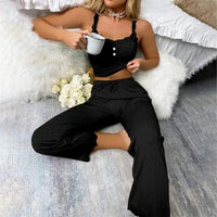 Ribbed  2 Piece Pajamas - sleek-selections