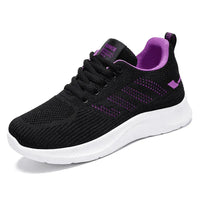 Black and purple running sneakers for women, ideal athletic shoes for jogging