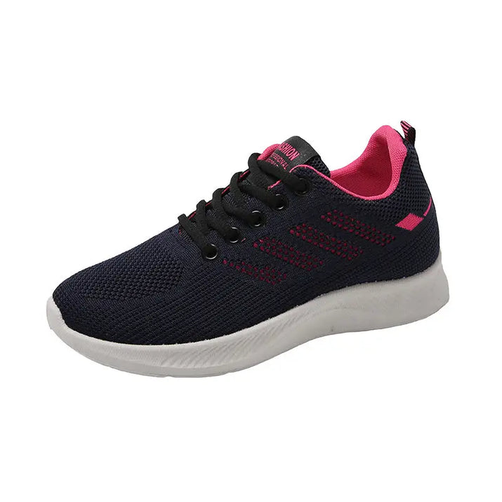 Black and pink athletic running sneakers for women perfect for jogging and workouts