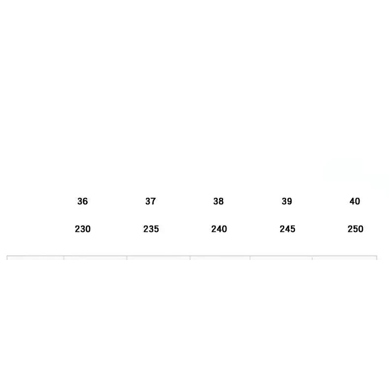 Shoe size chart for Running Sneakers For Women showing accurate fit options