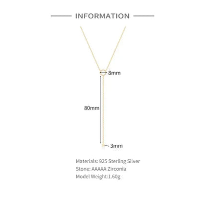 Gold-colored s925 Sterling Silver Double-Deck Circle Necklace with dimensions and details