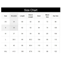 Clothing size chart.