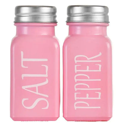 Pink salt and pepper shakers in a playful set, perfect as a stylish pepper shaker duo