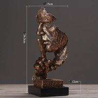 Silence Is Golden Figure Abstrac Sculpture - sleek-selections