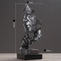 Silence Is Golden Figure Abstrac Sculpture - sleek-selections