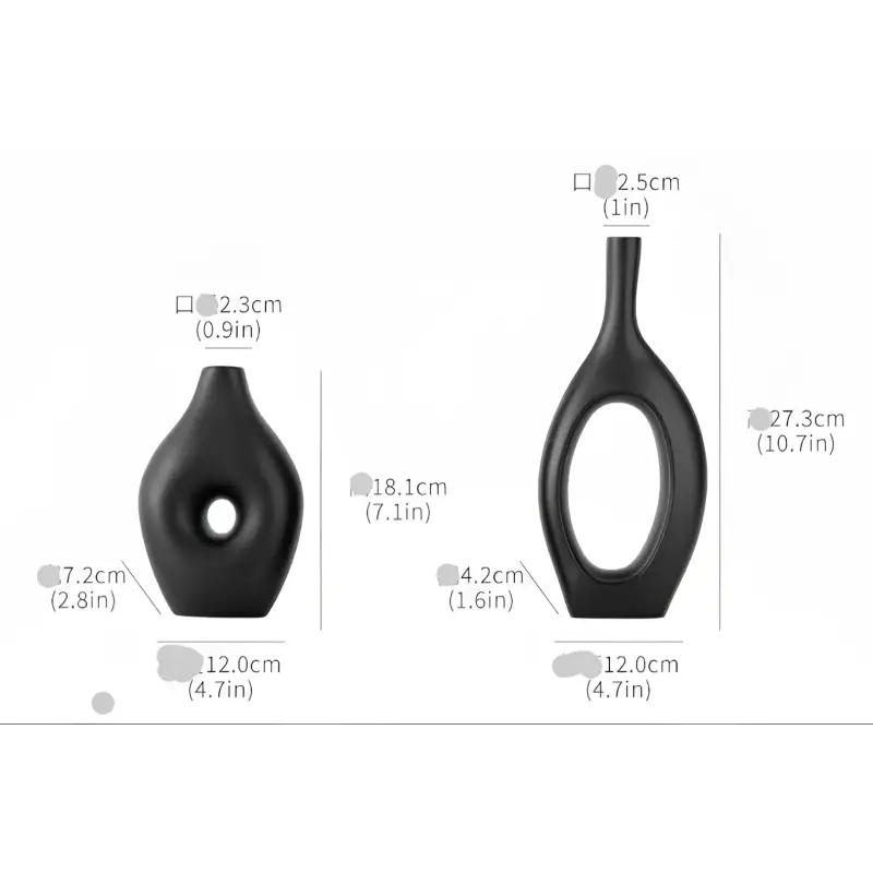 Simple Geometric Vase Set - sleek-selections