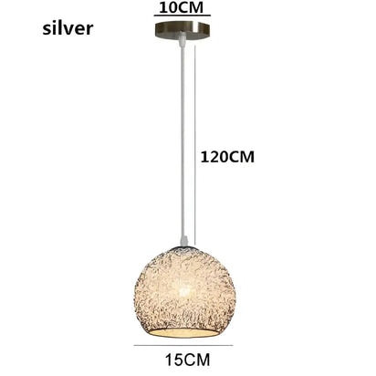 Silver pendant light fixture.