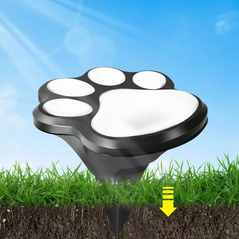 Paw-shaped solar outdoor creative animal foot decorative lights for whimsical garden decor