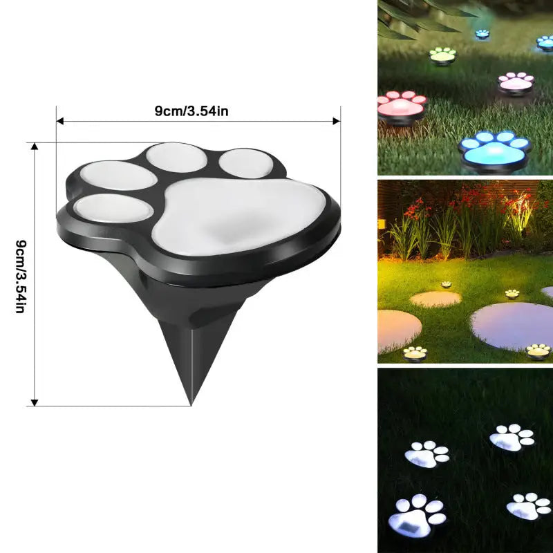 Whimsical solar outdoor paw-shaped garden light with creative animal foot design