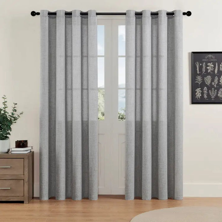 Solid Color Linen Curtains - sleek-selections